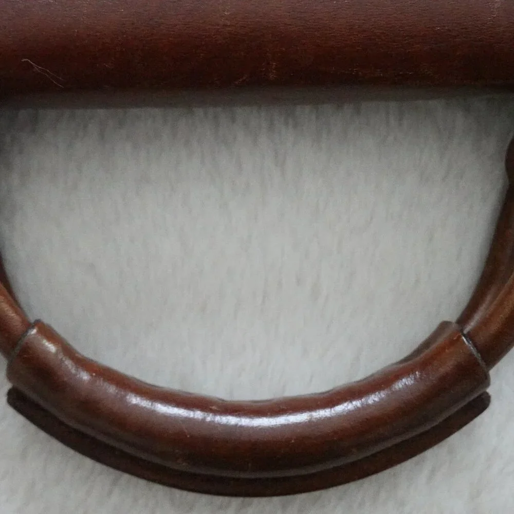 Barantani Brown Leather Attache Briefcase Bag